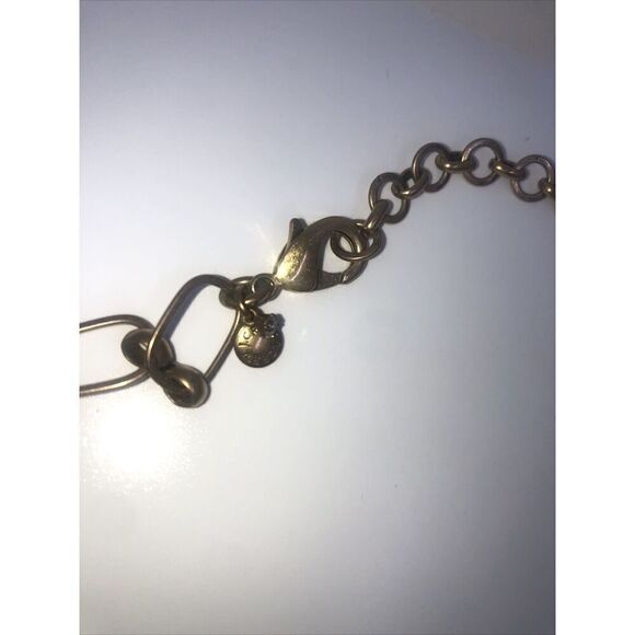 J CREW Teal, Orange, Peach, GLASS & CRYSTAL DRAMATIC RUNWAY NECKLACE Vintage - Picture 6 of 13